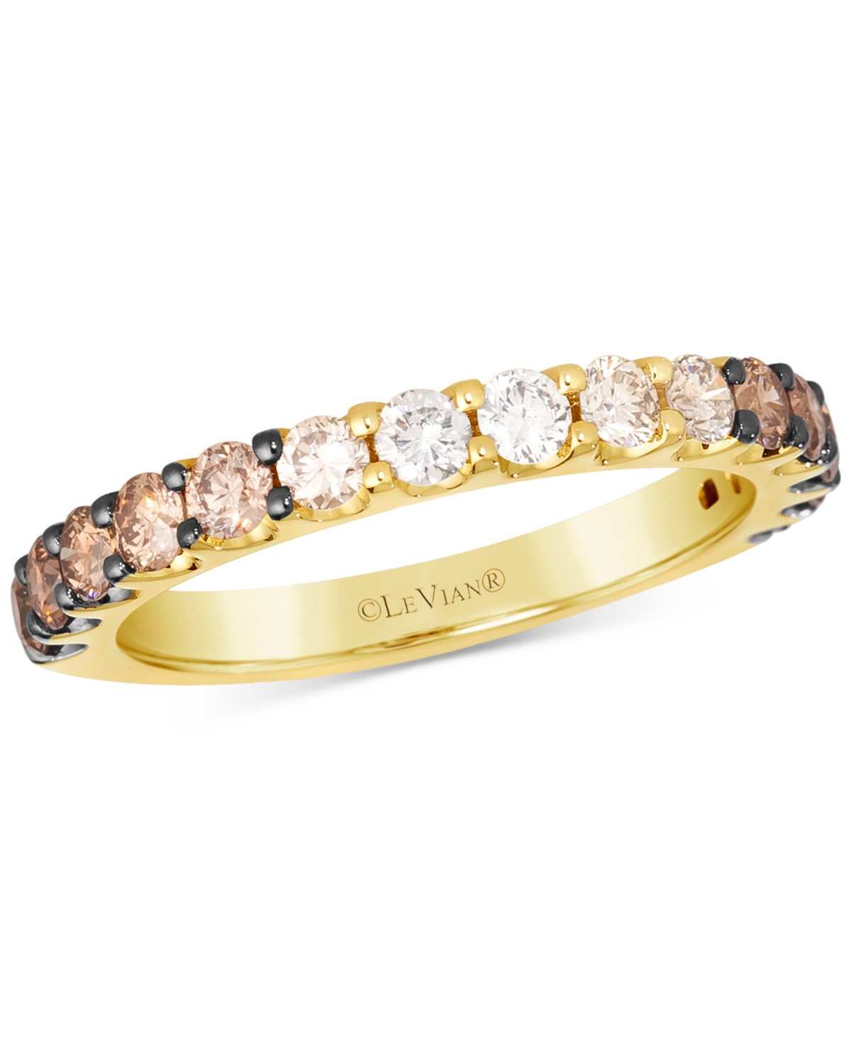 Le Vian Chocolate Ombre Diamond Band (1 ct. t.w.) in 14k Rose Gold or 14k- Yellow Gold