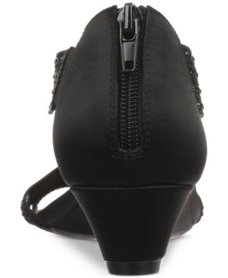 Women's Ginifur Embellished Strappy Evening Wedge Sandals, Created for Macy's