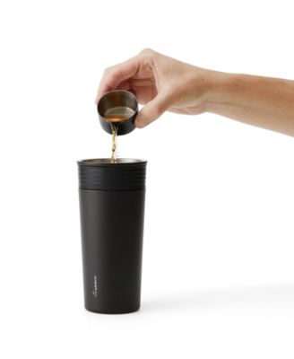 18 oz Stainless Steel Cocktail Shaker, Multi-Use Stainless Steel Topper with 1.5 oz  shot Cap and Strainer