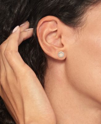 Crystal Logo Stud Earrings