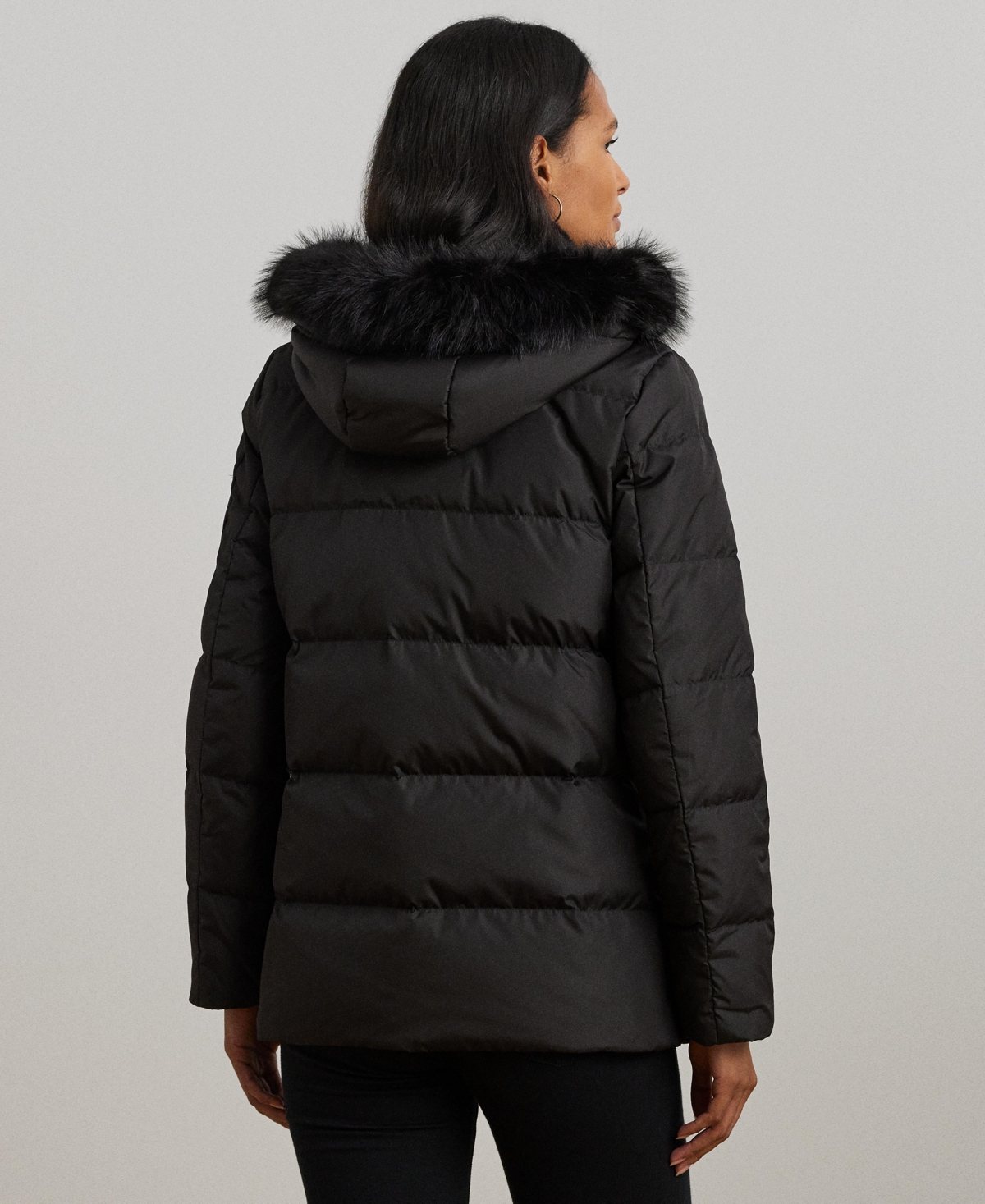 Lauren Ralph Women's Faux-Fur Hooded Puffer Coat