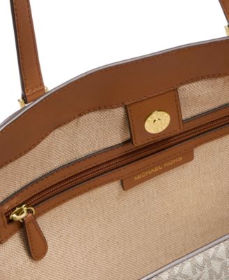 Taryn Large Signature Logo and Leather Tote