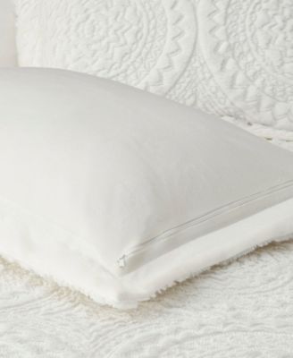 Arya Embroidered Medallion Faux Fur 3-Pc. Comforter Set, King/California King