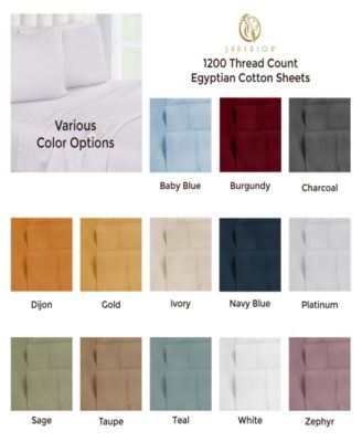Deep Pocket 1200 Thread Count Egyptian Cotton 4 Piece Sheet Set, King