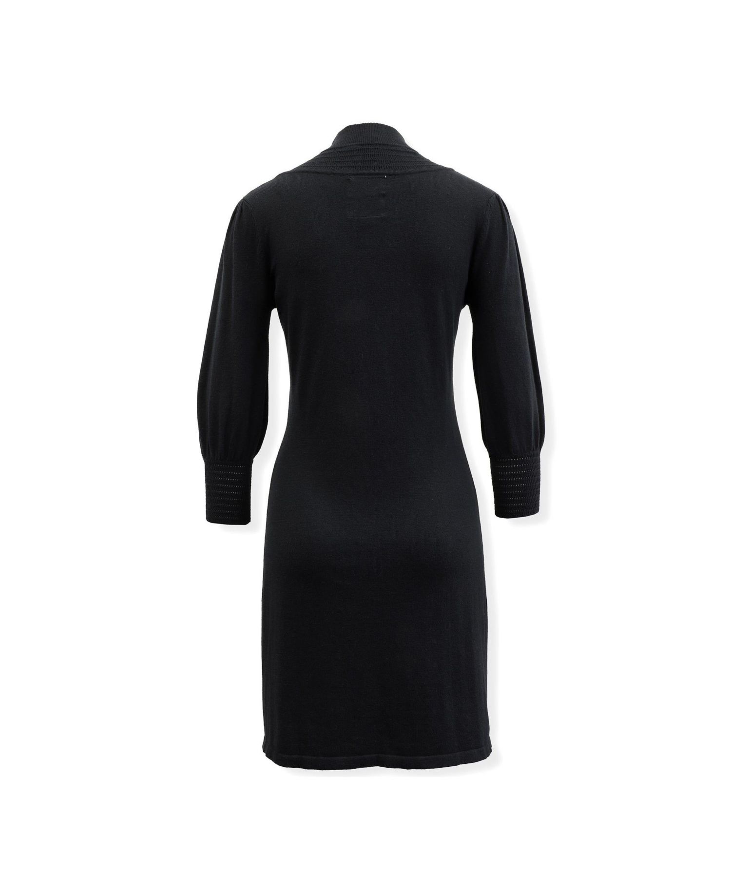 Women's Hope and Henry Long Puff Sleeve Mock Neck Sweater Dress