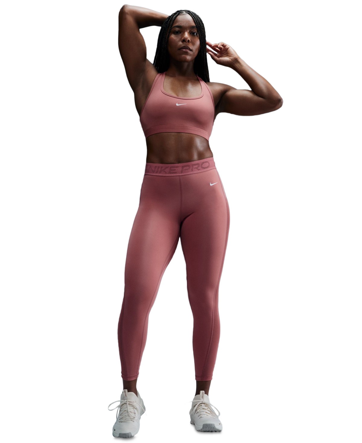 Nike Women's Swoosh Light-Support Non-Padded Sports Bra -whi
