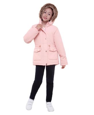 Girls Sherpa Fleece Lined Parka Coat 4-18