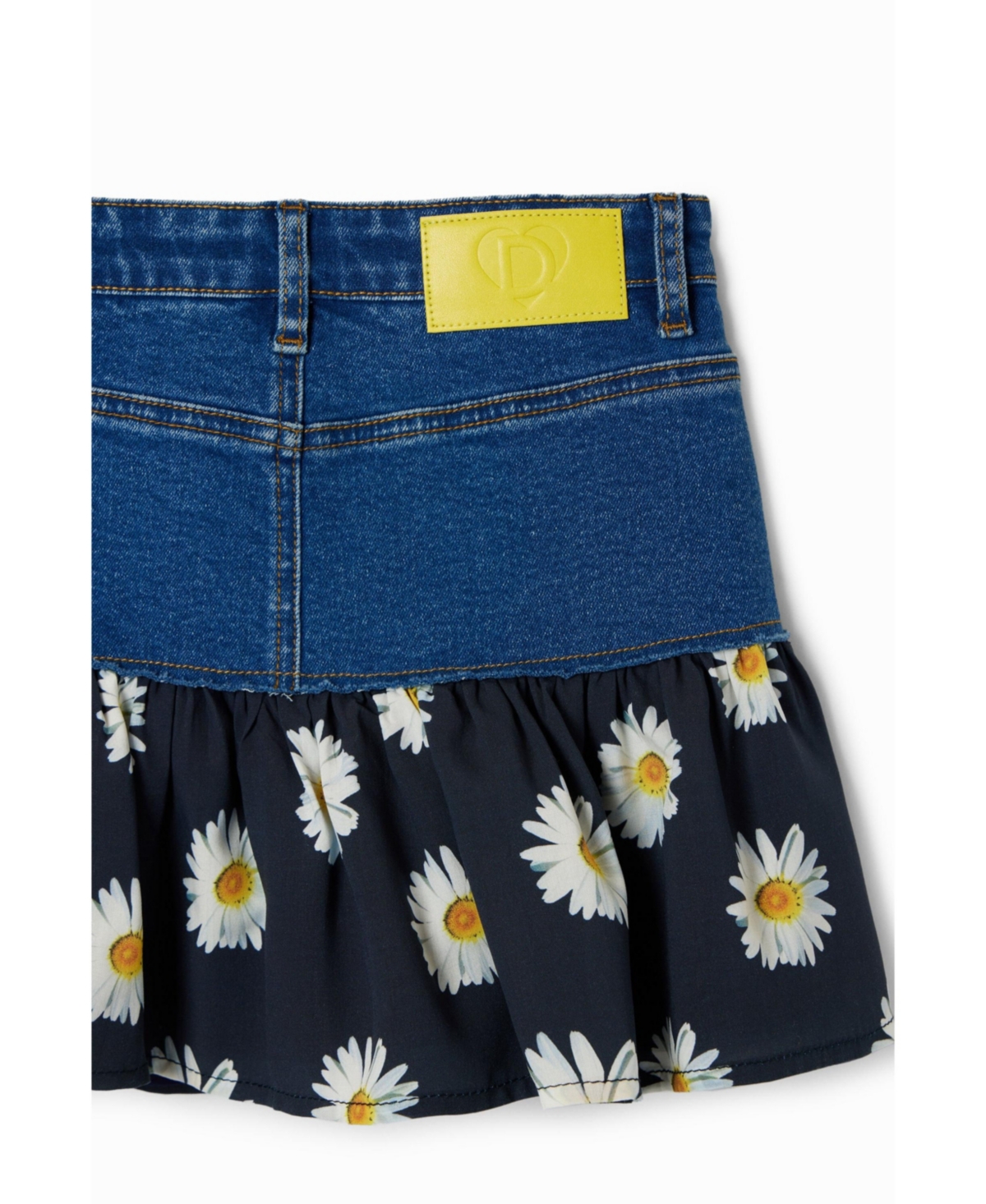 Desigual Girls Girls's Daisy ruffle denim mini skirt