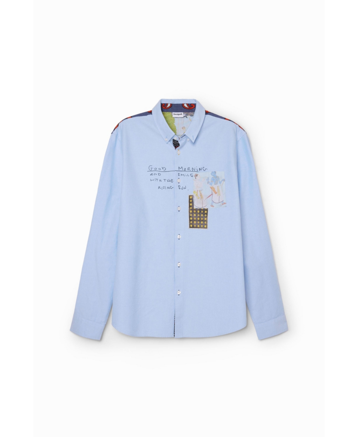 Desigual Men's Patchwork Oxford shirt