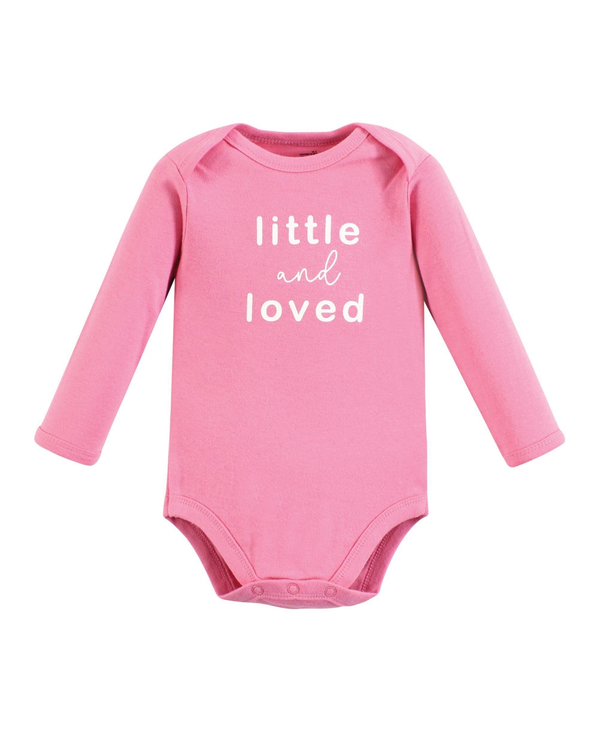 Touched by Nature Baby Girls Organic Cotton Long-Sleeve Bodysuits, 12-18 Months - Pink peanut