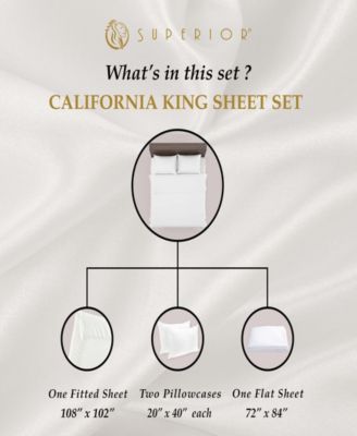 Deep Pocket 1200 Thread Count Egyptian Cotton 4 Piece Sheet Set, California King