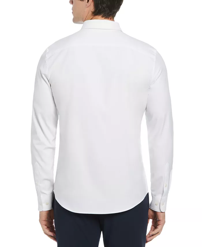 Men's Slim-Fit Stretch Solid Button-Down Twill Shirt - thumbnail 6