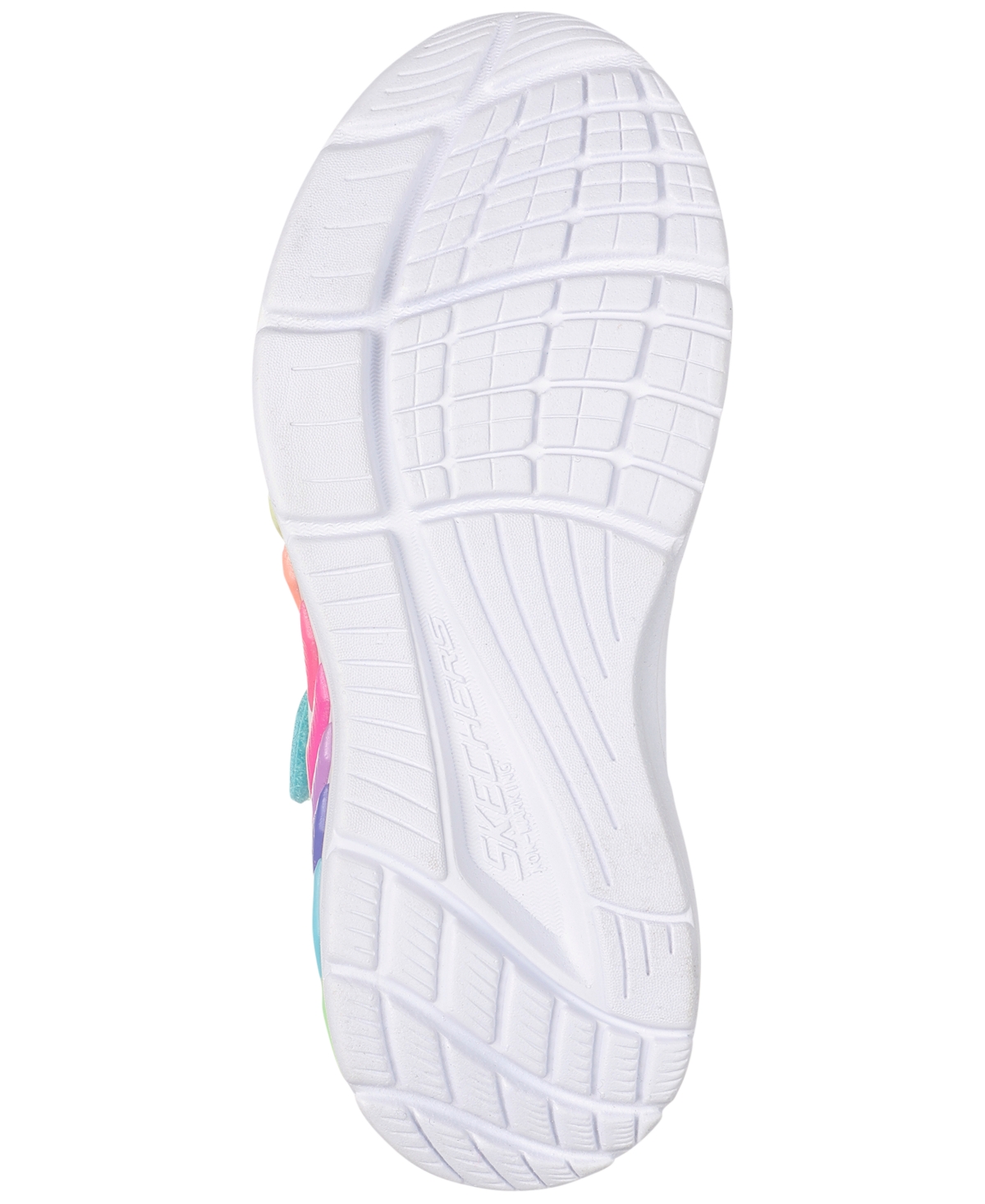 Skechers Little Girls Rainbow Cruisers Light-up Fastening Strap Casual Sneakers From Finish Line In Multi