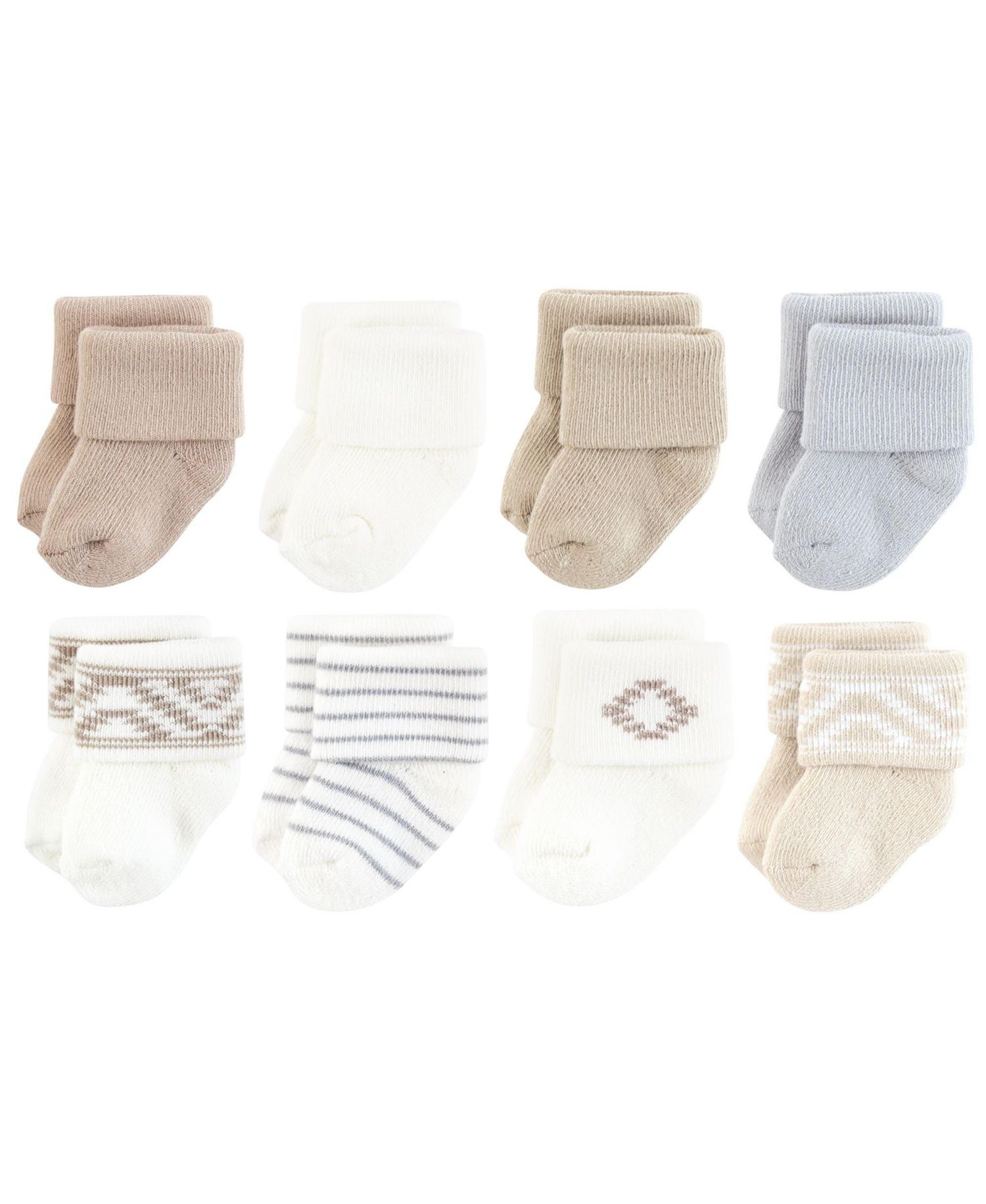 Baby Boys Hudson Unisex Plush Terry 8-Pair Socks