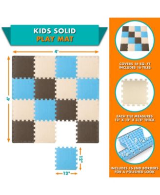 Kids Floor Play Mat 3/8-in, 16 Sq Ft - 16 Tiles