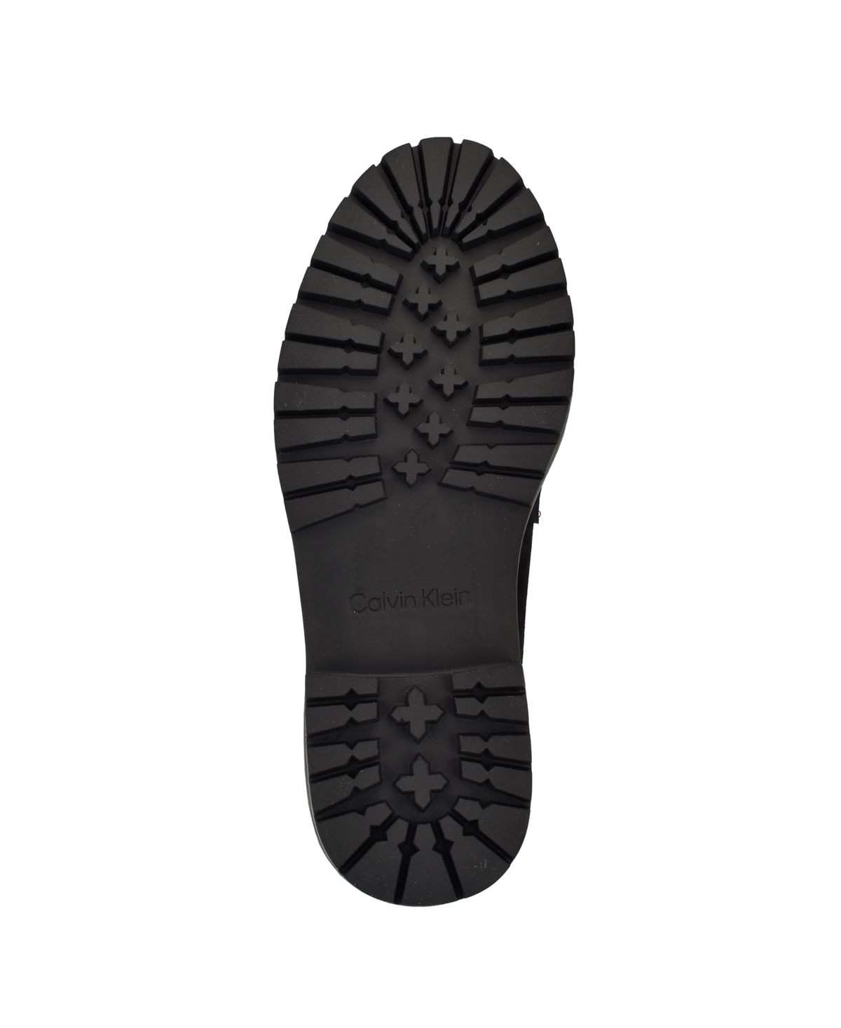 Calvin Klein Women's Grant Lug Sole Penny Loafers In Black Sueded
