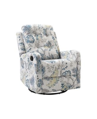 Arlette Transitional Swivel Recliner with Metal Base