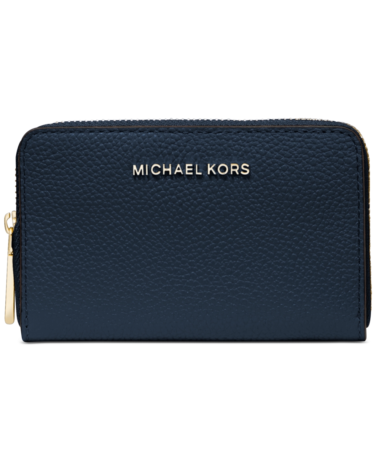 Michael Kors Michael  Jet Set Small Zip Around Card Case In Navy