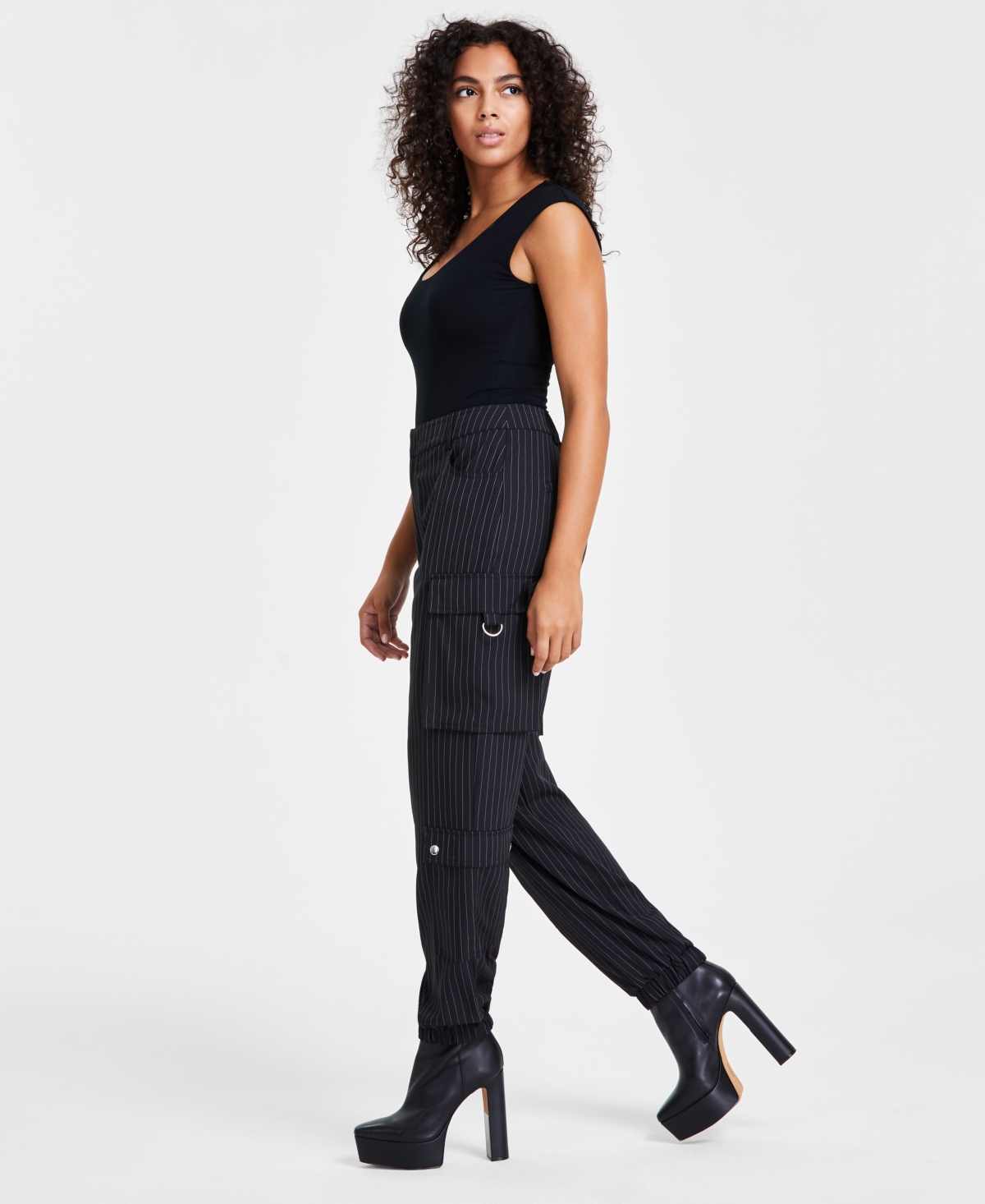 Bar Iii Women'sd High-Rise Cargo Pants, Created for Macy's
