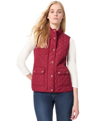 Jones New York - Petite Quilted Mock-Neck Puffer Vest