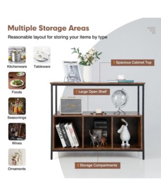 Modern Kitchen Buffet Sideboard with 3 Compartments