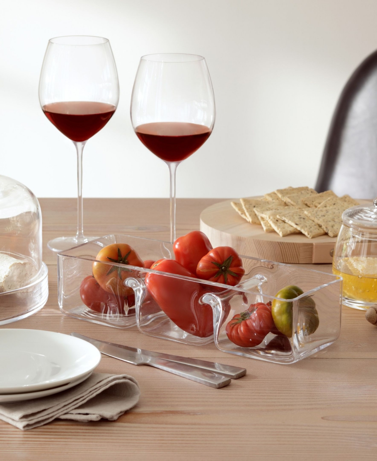 Lsa International Serve Trio Dish In Clear Glass