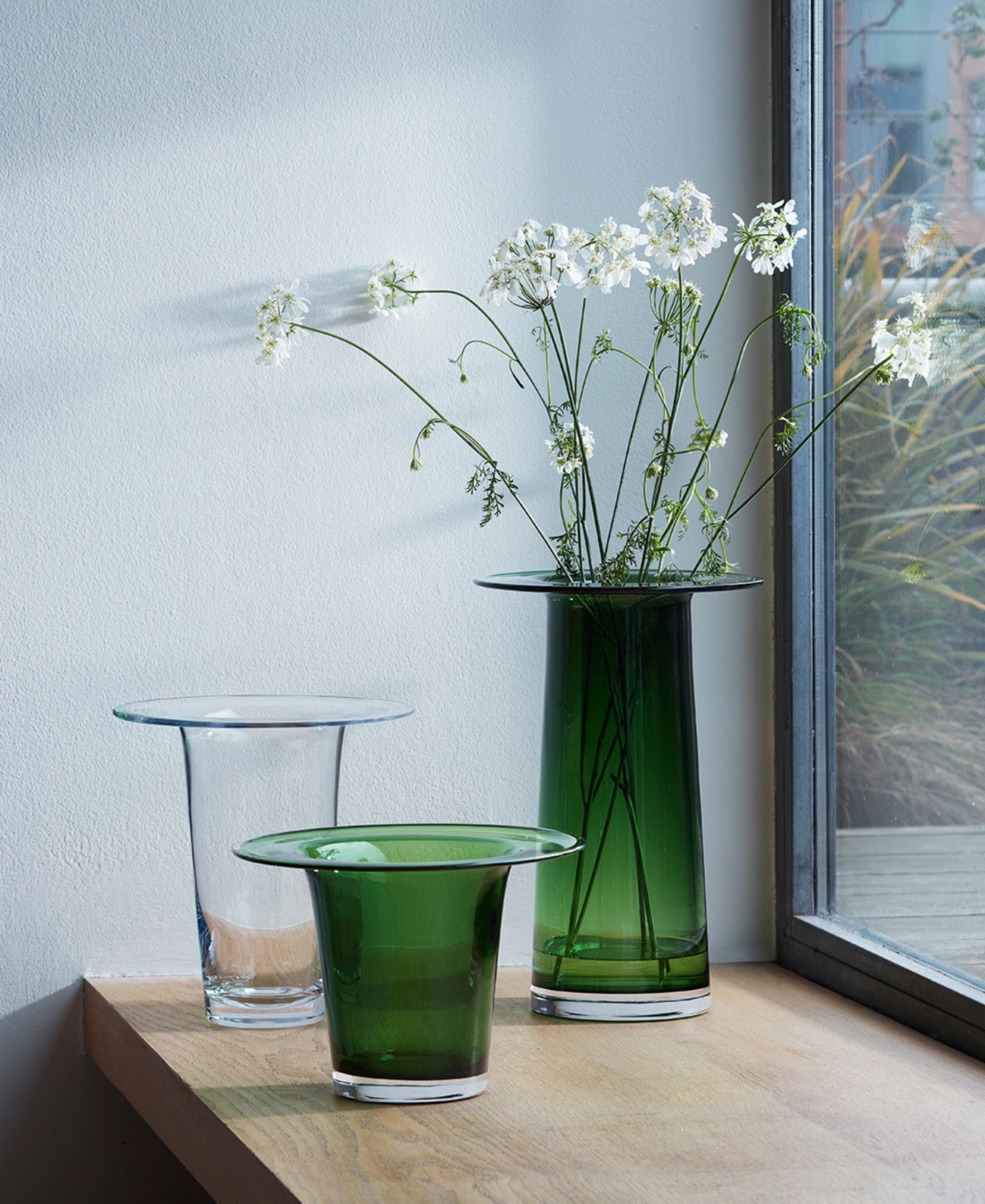 Shop Lsa International Victoria Vase/lantern H10.25in In Clear Glass