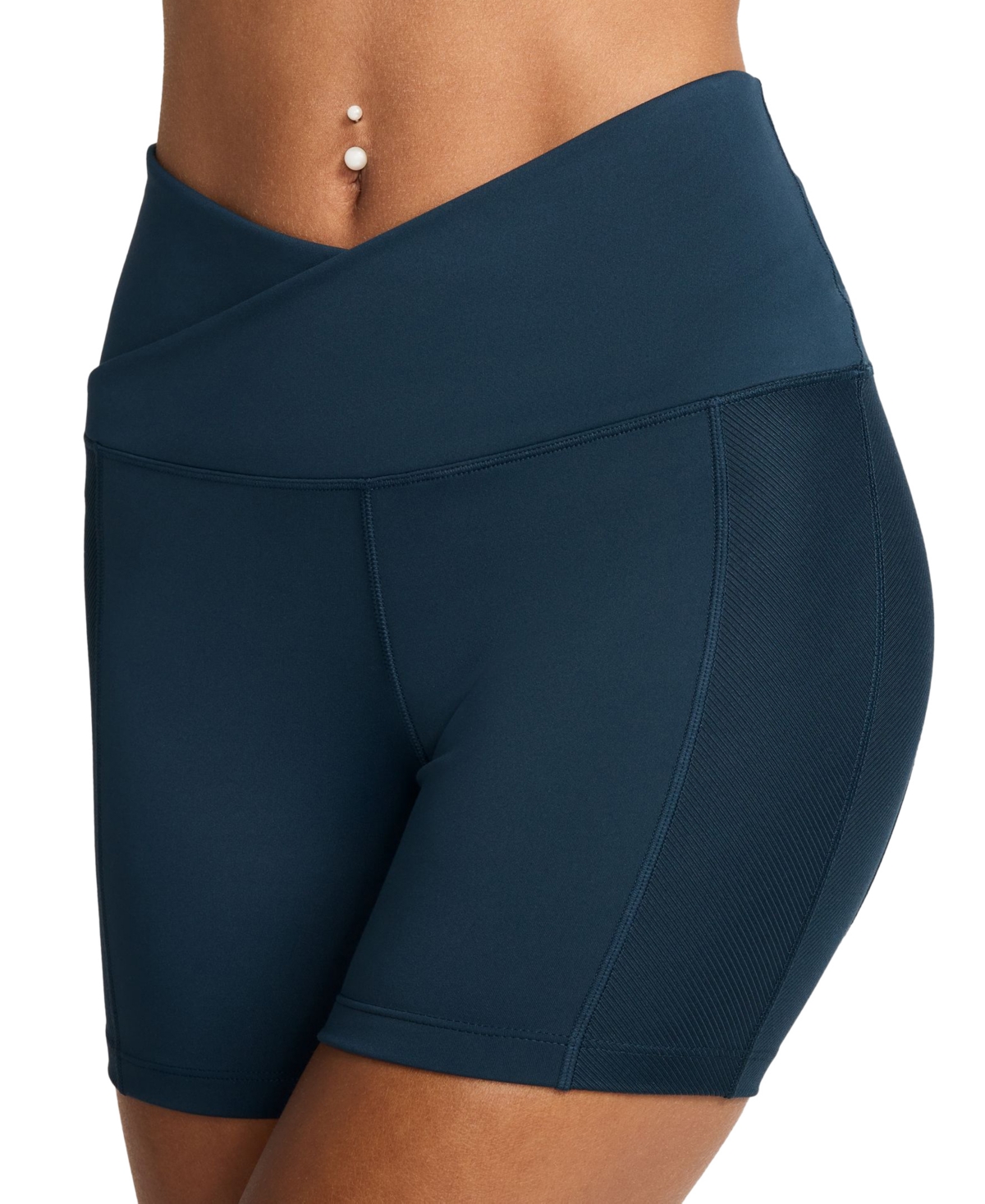 Nike Women's One High Crisscross Wrap-Waist Biker Shorts -black