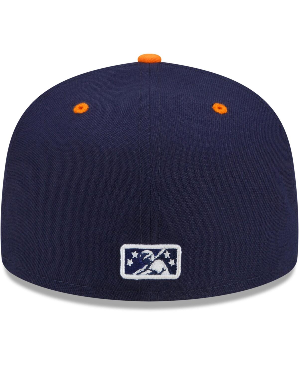 New Era Men'sOrange Peoria Chiefs Theme Night 59FIFTY Fitted Hat - Navy, Orange