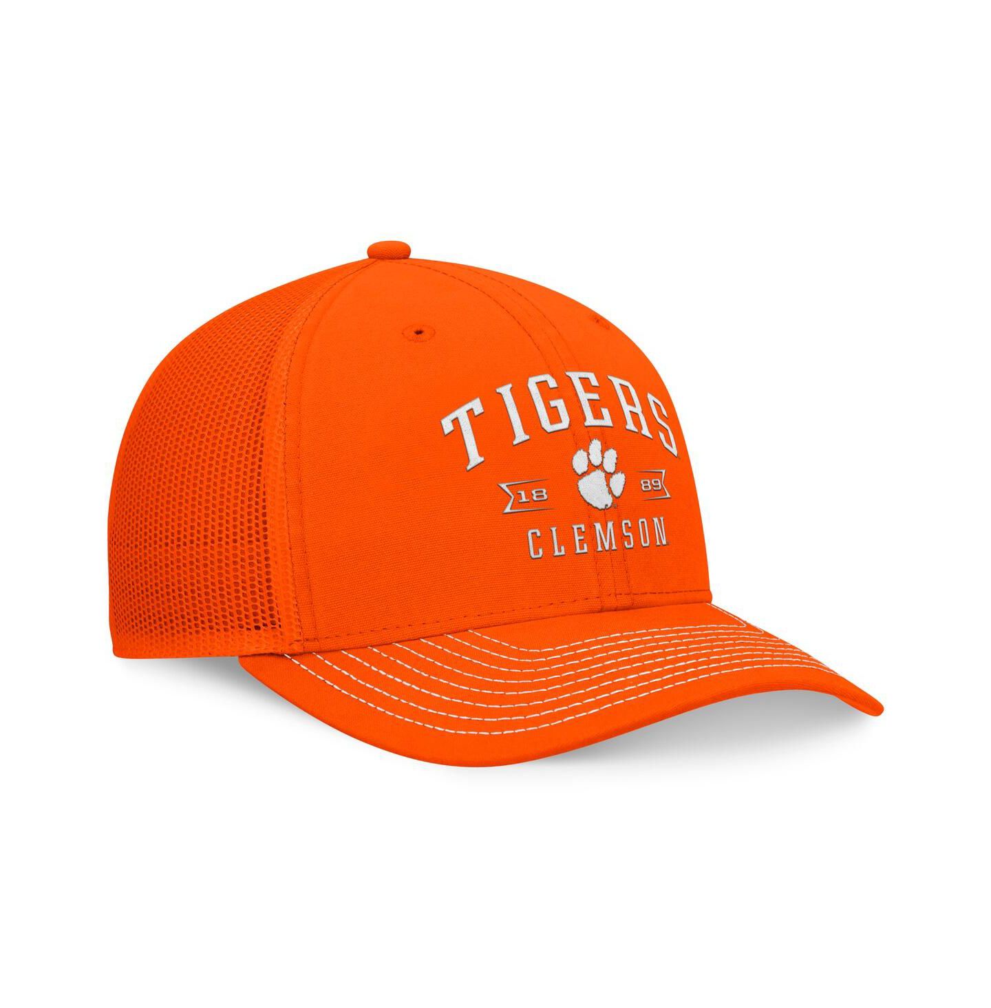 Мужская кепка Top of the World Orange Clemson Tigers Carson Trucker Adjustable Hat — фото 4