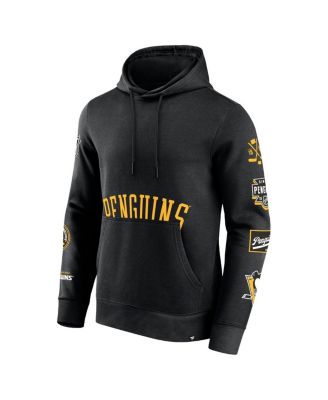 Men's Black Pittsburgh Penguins Wild Winner Fleece Pullover Hoodie