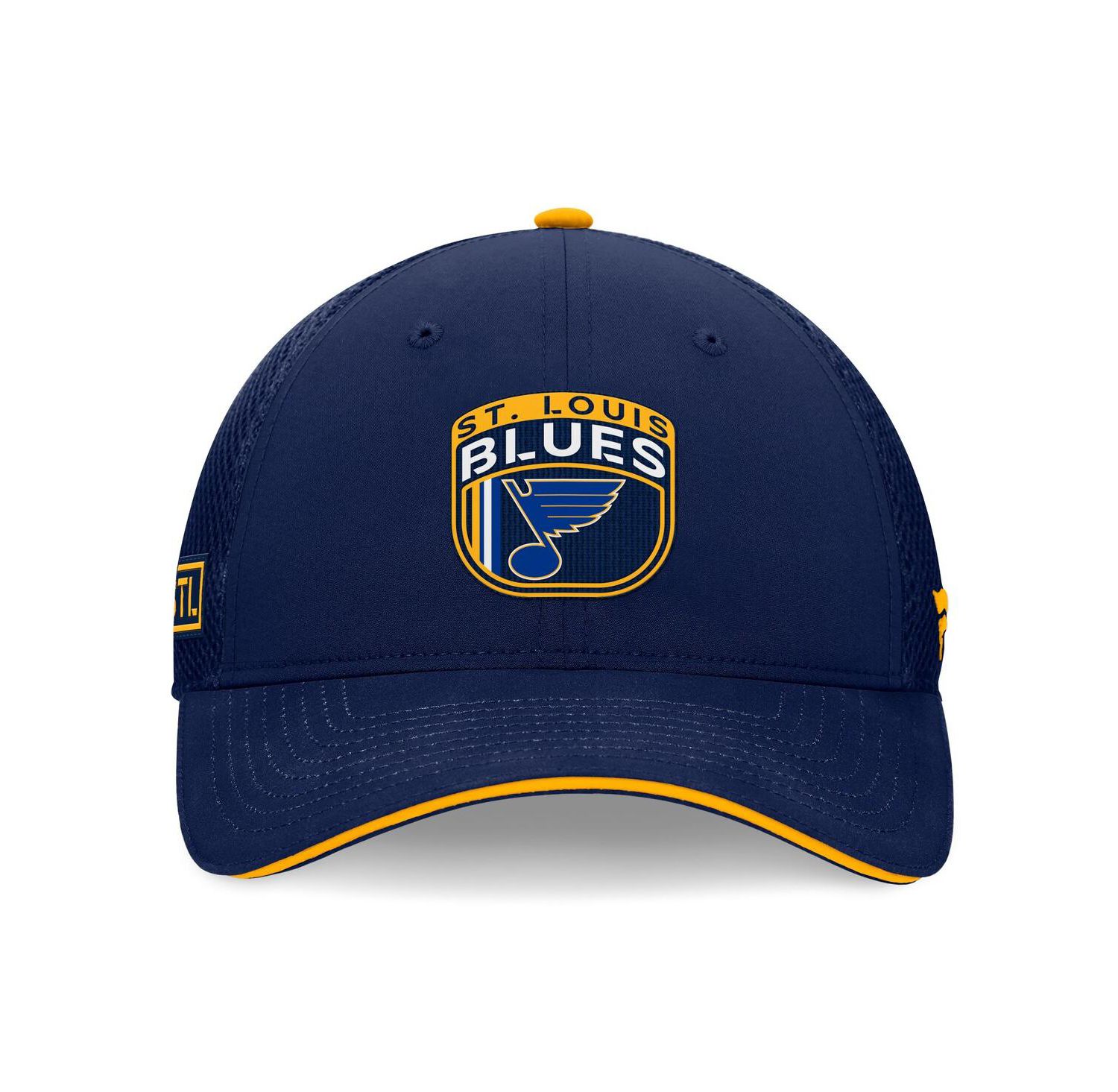 Men's Navy St. Louis Blues 2024 NHL Draft on Stage Trucker Adjustable Hat