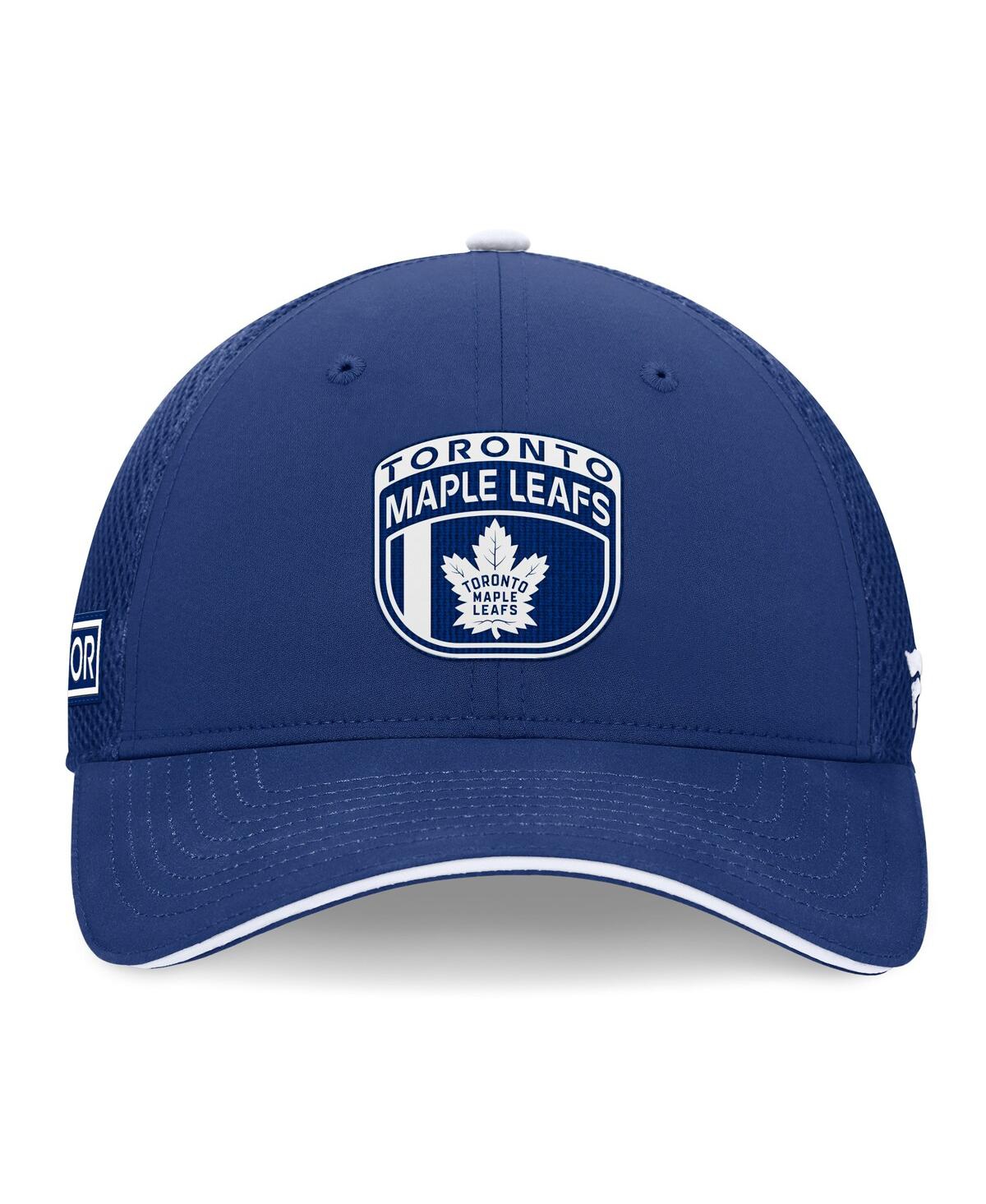 Fanatics Men's Blue Toronto Maple Leafs 2024 Nhl Draft On Stage Trucker Adjustable Hat In Blue,white