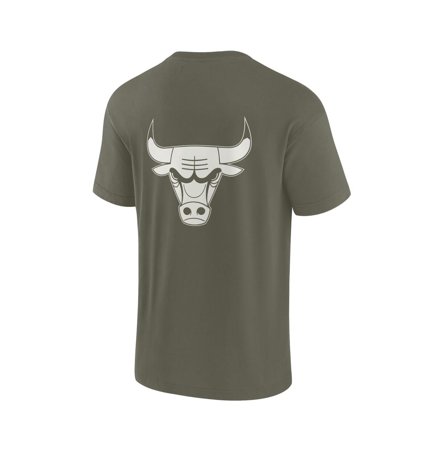 Футболка Fanatics Olive Chicago Bulls Elements Super Soft Short Sleeve — фото 3