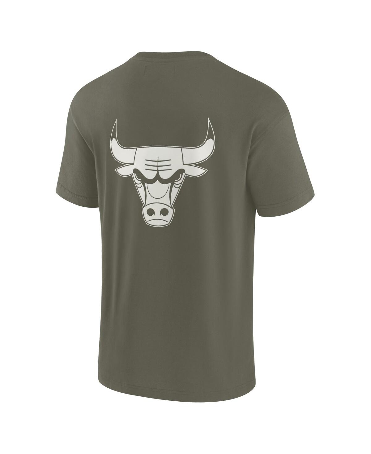 Fanatics Men's And Women's Olive Chicago Bulls Elements Super Soft Short Sleeve T-shirt In Olive