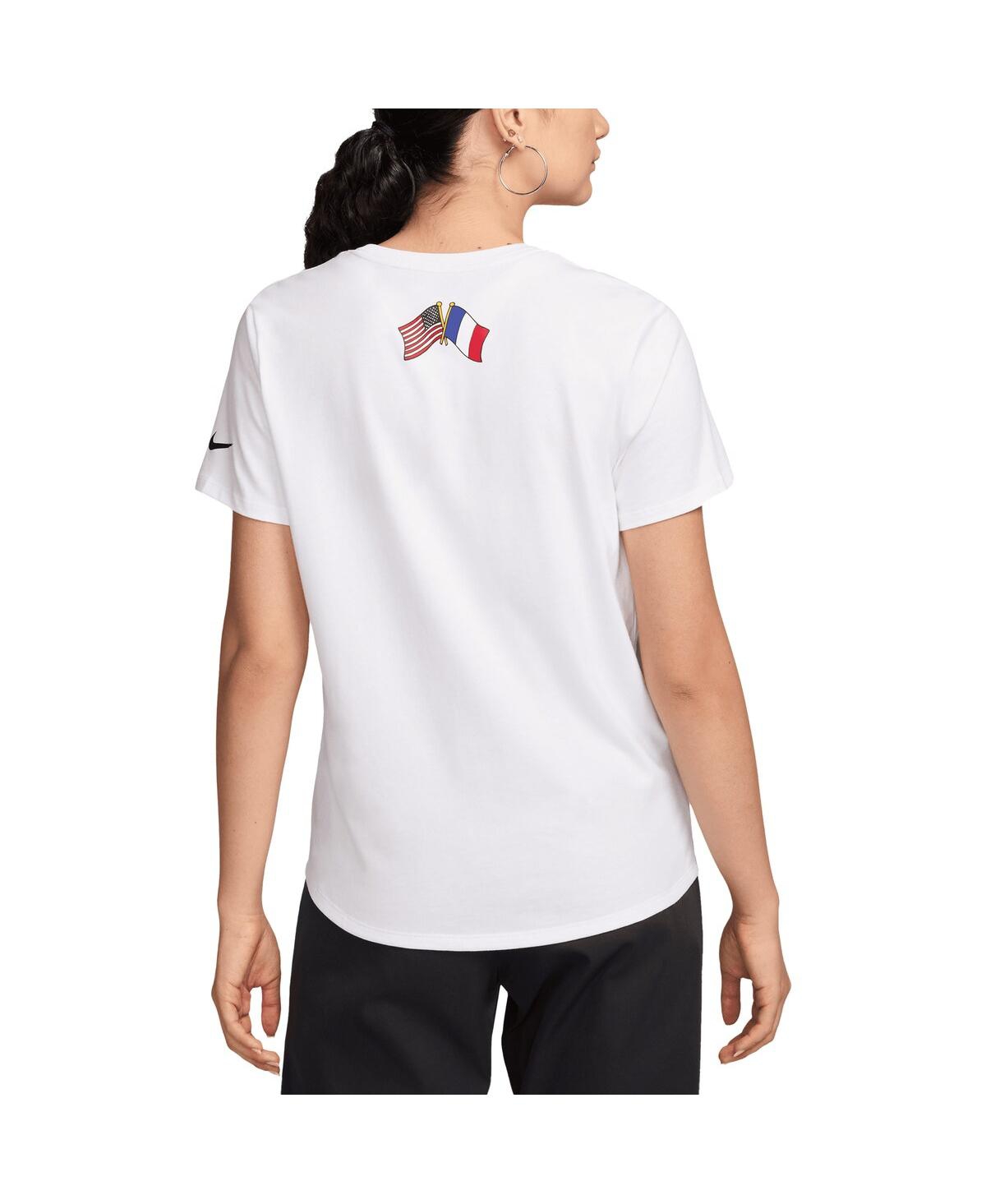 Nike Women's White Team Usa Essentials Eagle T-shirt In White