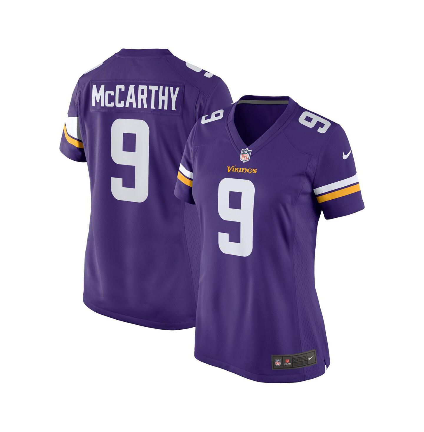 Женский топ Nike J.J. McCarthy Purple Minnesota Vikings 2024 NFL Draft First Round Pick Player Game Jersey — фото 1