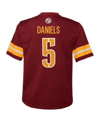 Big Boys and Girls Jayden Daniels Burgundy Washington Commanders 2024 NFL Draft First Round Pick Player Game Jersey