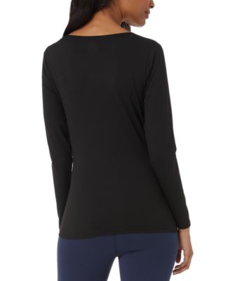 Women's Long-Sleeve Scoop-Neck Top 