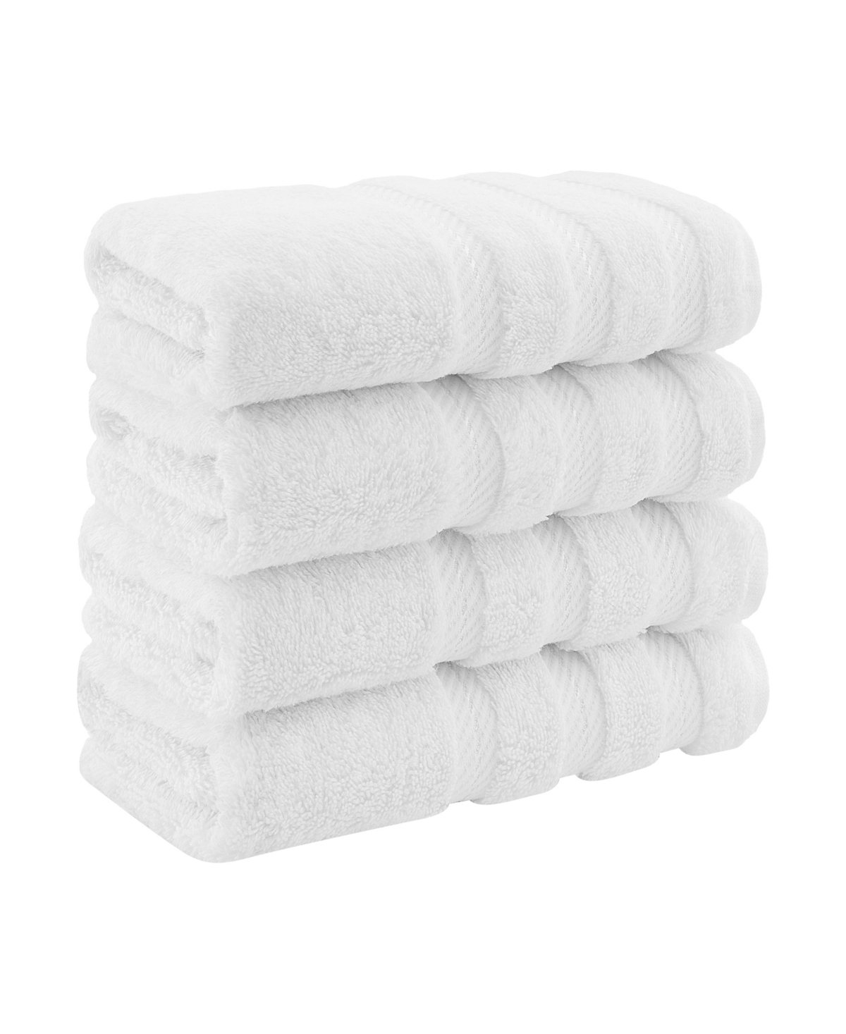 American Soft Linen Edison Luxury 100% Turkish Cotton 4-piece Hand Towel Set In White