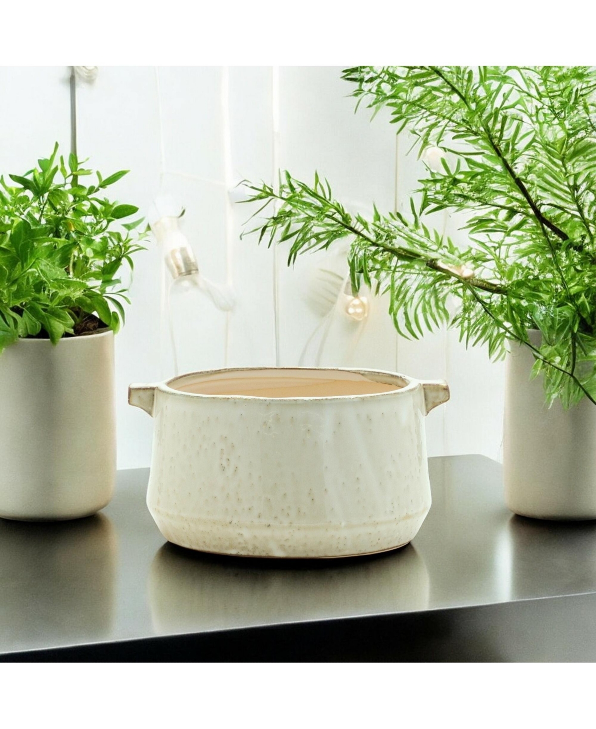 Slickblue Rustic Terra Cotta Bowl Planter for Outdoor Garden Decor