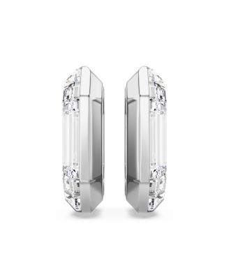 Octagon Shape, Small, Lucent Hoop Earrings