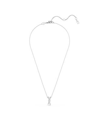 Hyperbola Pendant, Mixed Cuts, Twist, White Necklace