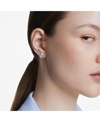 Round Cut, White, Constella Stud Earrings