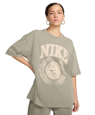 Nike Women s Sportswear Cotton Essential Oversized Tee Macy s