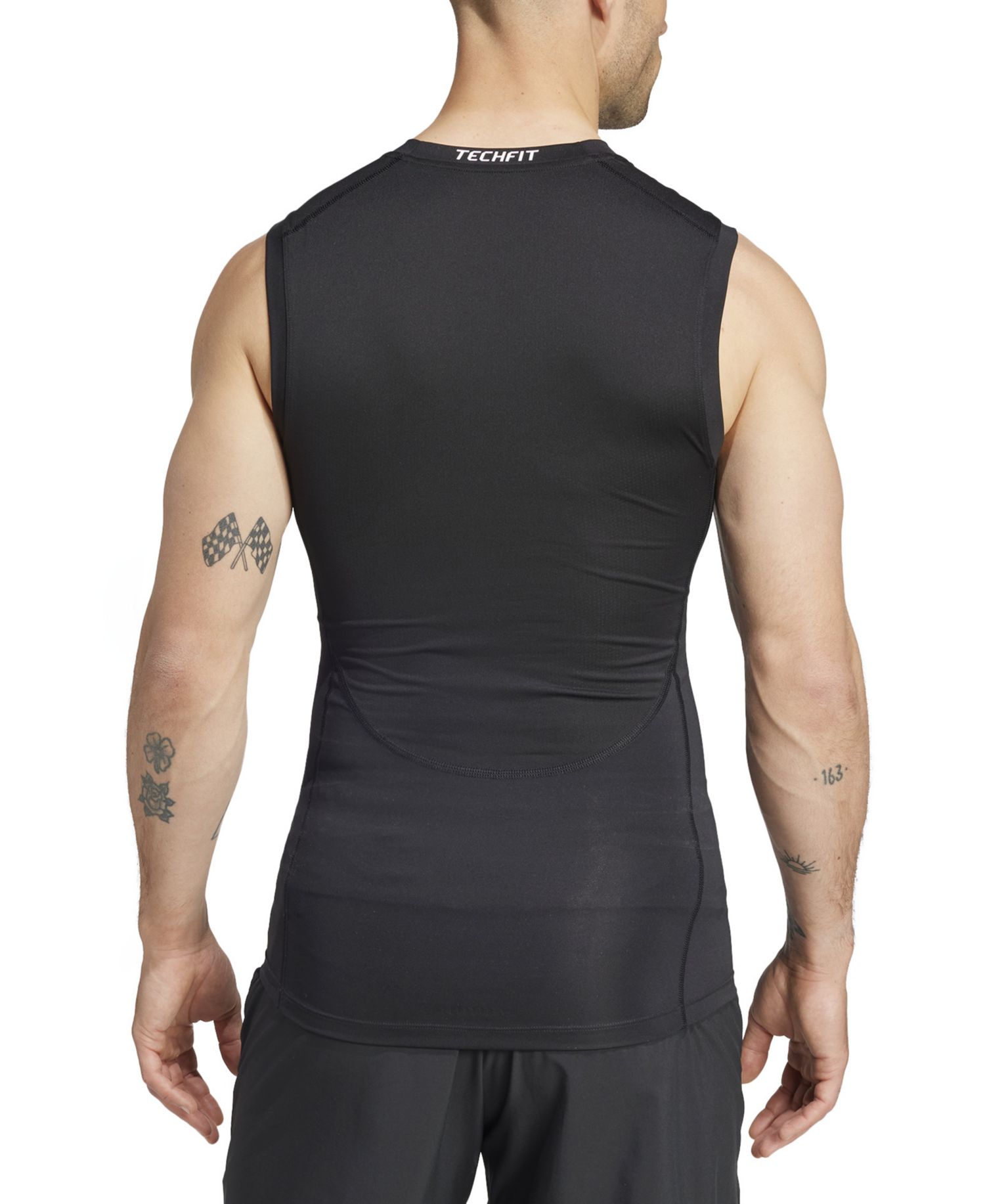 Men's Fitted Crewneck Tech-Fit Sleeveless Compression T-Shirt