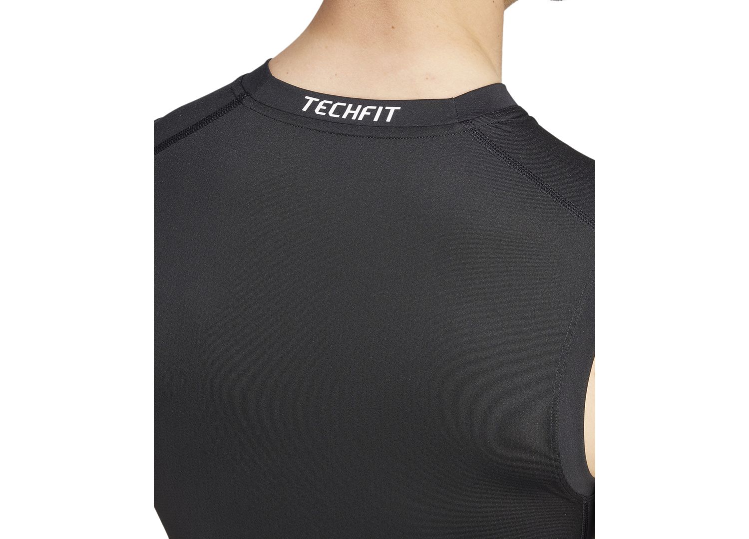 Men's Fitted Crewneck Tech-Fit Sleeveless Compression T-Shirt