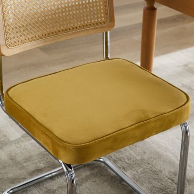 Elegant Velvet Armchair with Rattan and Steel