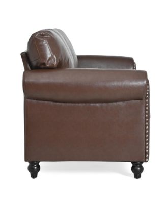 Modern Sofa with Pocket Springs and Elegant Silver Bubble Nails