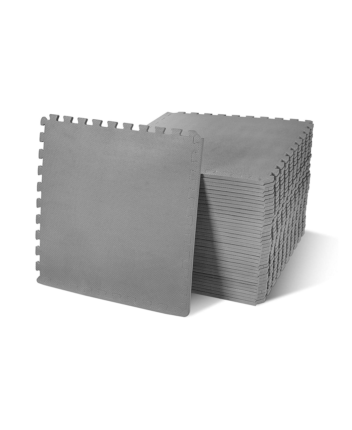 144 Sq Ft Interlocking Eva Foam Exercise Mat Tiles, Gray - Grey
